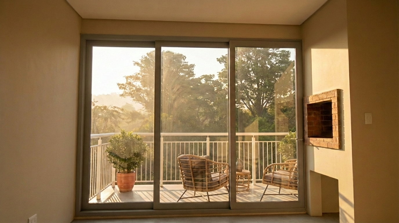 Vista da varanda para a mata nativa